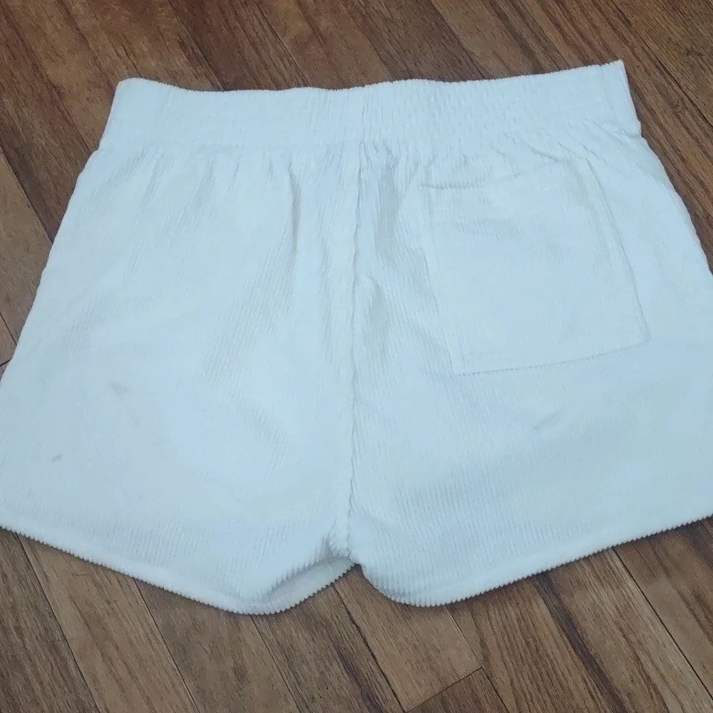 Hammies High-Rise Off-White Corduroy Women's Shorts Size 32 - Picture 6 of 8